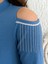 Omzu Zincir Detaylı Slim Fit Kaşkorse Bluz 2