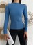 Omzu Zincir Detaylı Slim Fit Kaşkorse Bluz 4