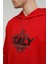 M-SD1047 Renato Logo Hood Kırmızı Erkek Sweatshirt 4