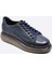 Hakiki Deri Lacivert Sneaker Erkek Ayakkabı 9836 102 2