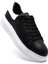 Hakiki Deri Erkek Sneaker Ayakkabı Siyah Beyaz 9838 1