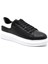 Hakiki Deri Erkek Sneaker Ayakkabı Siyah Beyaz 9838 4