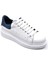 Hakiki Deri Erkek Sneaker Ayakkabı Beyaz Mavi 9838 1