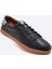 Hakiki Deri Siyah Sneaker Spor Erkek Ayakkabı 9882 100 1
