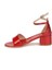 Kiko 768 Ayna Kum Günlük Kız Çocuk 3 cm Topuk Sandalet Ayakkabı Kırmızı 5
