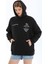 Butik Muson Minimal Baskılı Oversize Hoodie 2