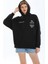 Butik Muson Minimal Baskılı Oversize Hoodie 4