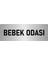 Metal Yönlendirme Levhası, Departman Kapı Isimliği Bebek Odası 7X20 Cm Gümüş Renk 1
