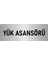 Metal Yönlendirme Levhası, Departman Kapı Isimliği Yük Asansörü 7X20 Cm Gümüş Renk 1
