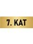 Metal Yönlendirme Levhası, Departman Kapı Isimliği 7. Kat 7X20 Cm Altın Renk 1