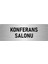 Metal Yönlendirme Levhası, Departman Kapı Isimliği Konferans Salonu 10X20 Cm Gümüş Renk 1