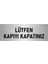 Metal Yönlendirme Levhası, Departman Kapı Isimliği Lütfen Kapıyı Kapatınız 5X20 Cm Gümüş Renk 1