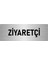 Metal Yönlendirme Levhası, Departman Kapı Isimliği Ziyaretçi 5X20 Cm Gümüş Renk 1