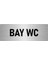 Metal Yönlendirme Levhası, Departman Kapı Isimliği Bay Wc 5X20 Cm Gümüş Renk 1