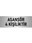 Metal Yönlendirme Levhası, Departman Kapı Isimliği Asansör 4 Kişiliktir 5X20 Cm Gümüş Renk 1