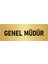 Metal Yönlendirme Levhası, Departman Kapı Isimliği Genel Müdür 5X20 Cm Altın Renk 1