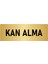 Metal Yönlendirme Levhası, Departman Kapı Isimliği Kan Alma 10X20 Cm Altın Renk 1
