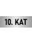 Metal Yönlendirme Levhası, Departman Kapı Isimliği 10. Kat 5X20 Cm Gümüş Renk 1