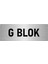 Metal Yönlendirme Levhası, Departman Kapı Isimliği G Blok 10X20 Cm Gümüş Renk 1