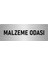 Metal Yönlendirme Levhası, Departman Kapı Isimliği Malzeme Odası 5X20 Cm Gümüş Renk 1
