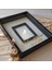 40 x 50 cm Siyah Renkli Isimli ve Ledli Fotoğraf Bölümlü Gül Anı Çerçevesi 2