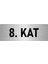 Metal Yönlendirme Levhası, Departman Kapı Isimliği 8. Kat 7X20 Cm Gümüş Renk 1