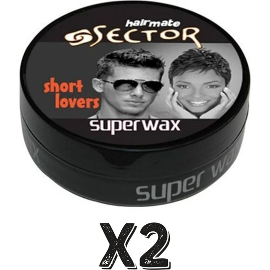 Sector Hairmate Superwax Islak Görünüm Siyah Wax 150 Ml 2 Adet
