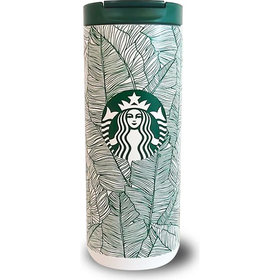 Starbucks® Paslanmaz Çelik Yaprak Desenli Termos 355 ml - 11139654