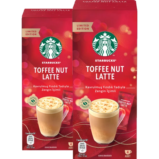 Starbucks Toffee Nut Latte Kahve Karışımı 8 x 23 gr