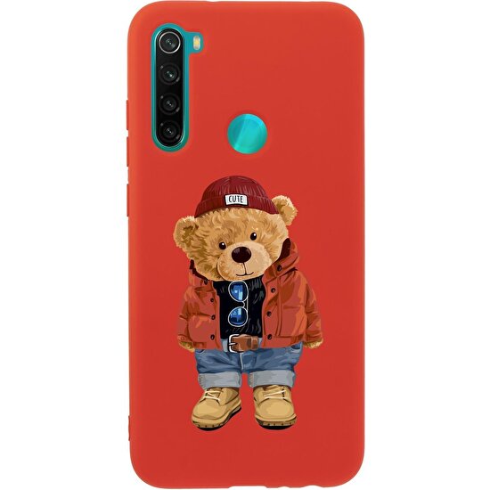 Bilişim Aksesuar Xiaomi Redmi Note 8 Teddy Bear Premium Silikonlu Telefon Kılıfı