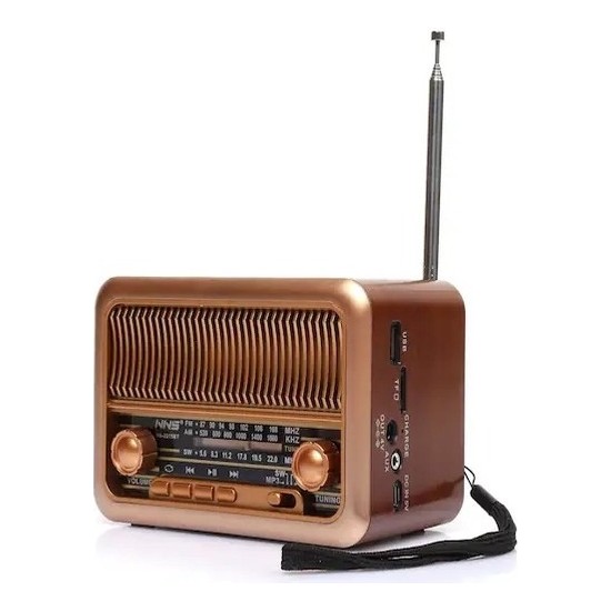 Comse 3315 Taşınabilir Nostaljik Radyo Bluetooth Tf Kart USB Destekli Mp3 Çalar Hoparlör