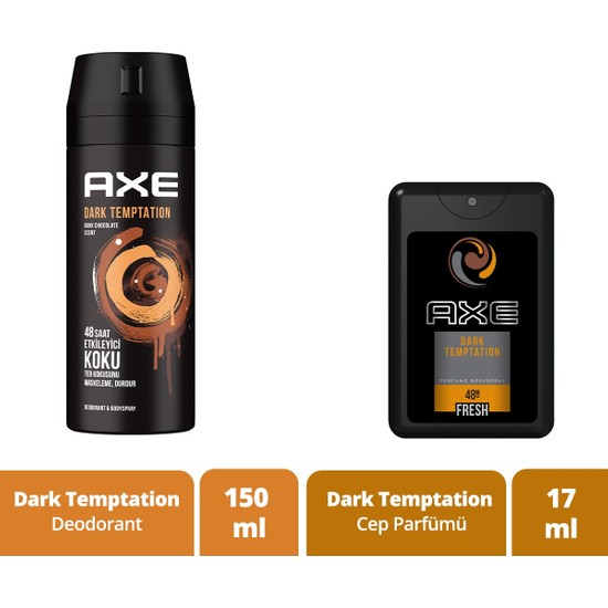 Axe Erkek Deodorant & Bodyspray Dark Temptation 150 Ml + Cep Fiyatı