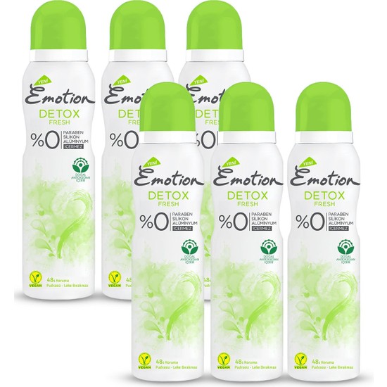 Emotion Detox Fresh Deodorant 6x150ml Fiyatı Taksit Seçenekleri