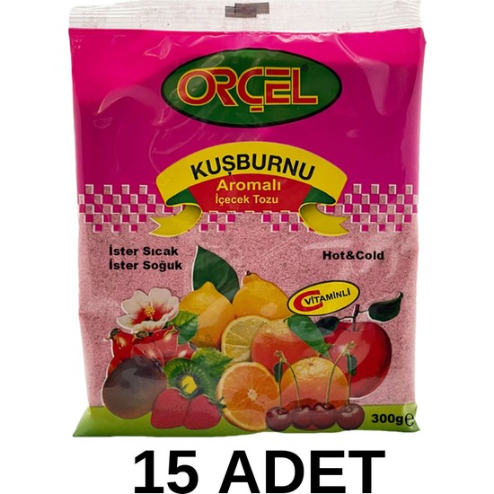 Orçel Kuşburnu Aromalı Içecek Tozu Oralet Çay 300GR.X 15 Fiyatı