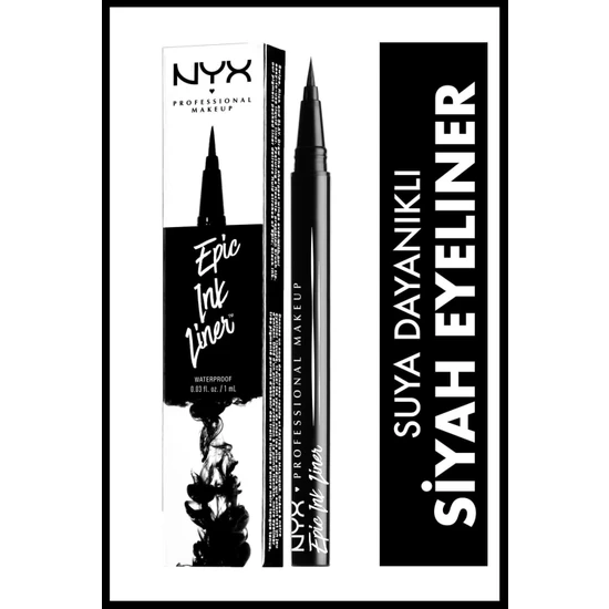 Nyx Professional Makeup Siyah Eyeliner - Epic Ink Liner Black 800897085605