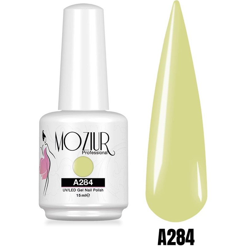 Moziur UV LED Kalıcı Oje A284 Canlı Sarı Renk 15 ml Uzun Süreli Kalıcılık