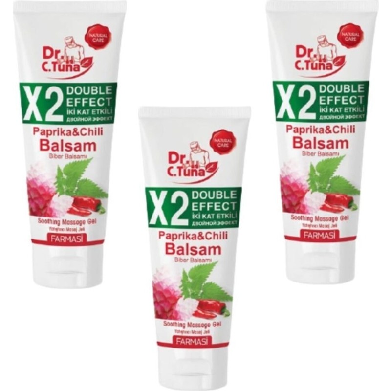 Farmasi Dr C Tuna Iki Kat Etkili Biberli Masaj Jeli 250 ml x 3lü Set