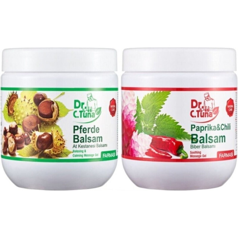 Farmasi Dr.c.tuna At Kestanesı Masaj Jeli 500 ml & Biberli Masaj Jeli 500 ml