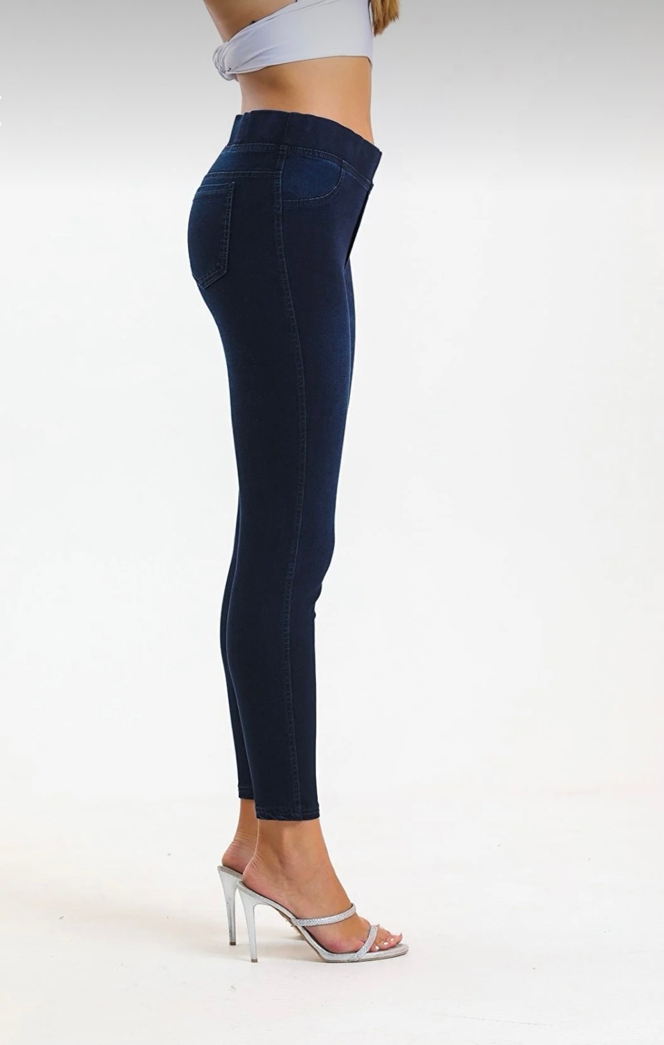 Moda Mark Real Kadın Kot Tayt Pantolon Beli Lastikli / Toparlayıcı /yüksek Bel /büyük-Küçük-Beden Konfor Kesim