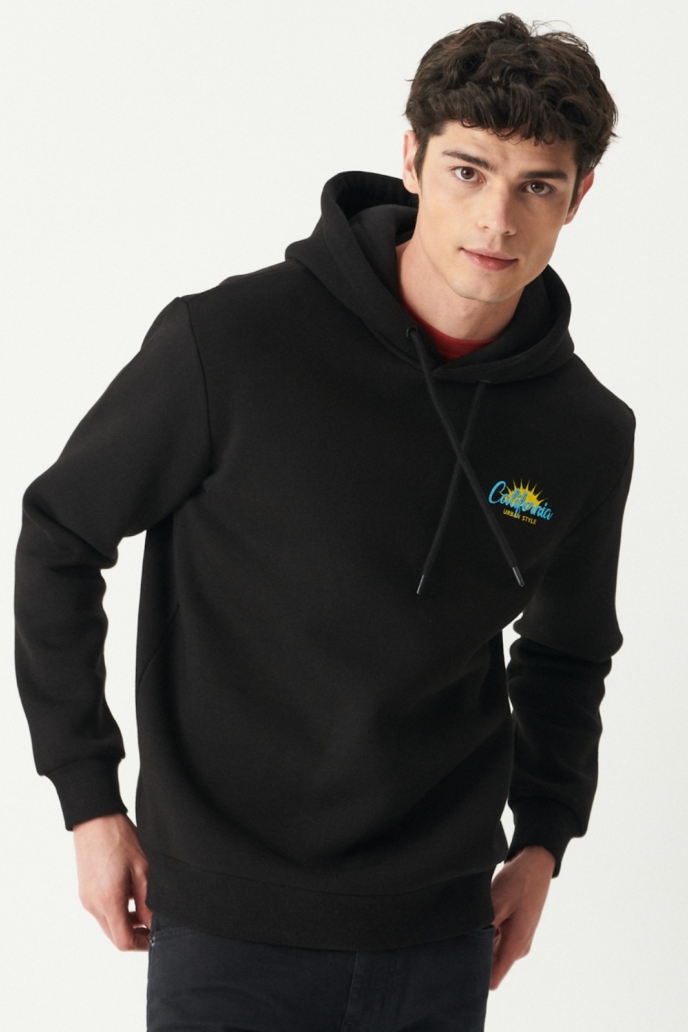Riders By Lee Regular Fit Kapüşonlu Şardonlu Haki Sweatshirt görsel 8