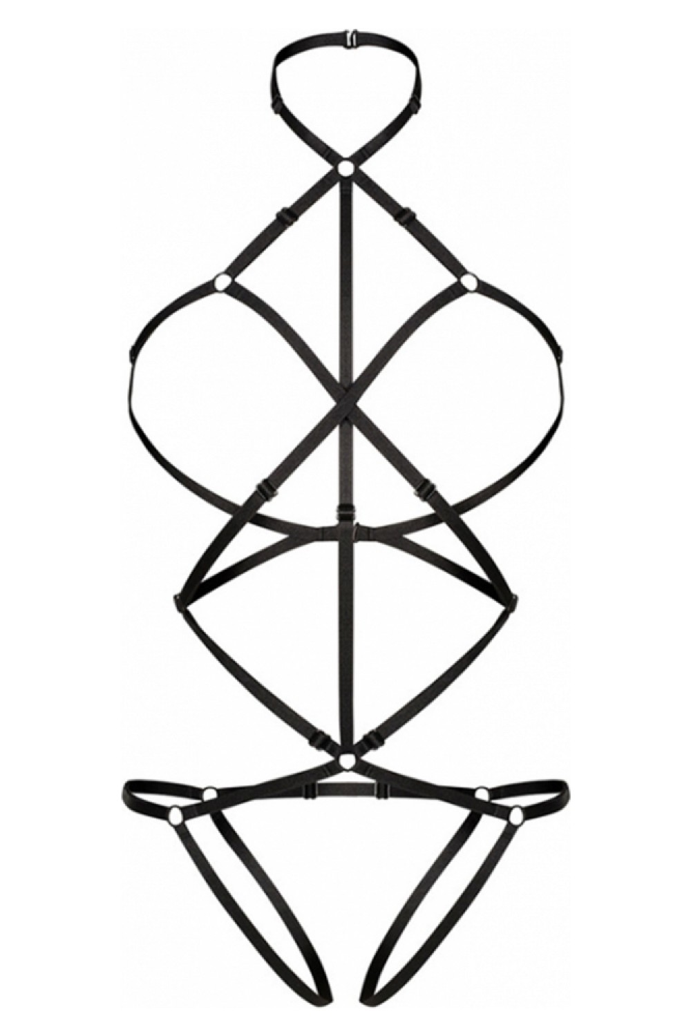 100100e Vücudu Saran Seksi Harness görsel 3