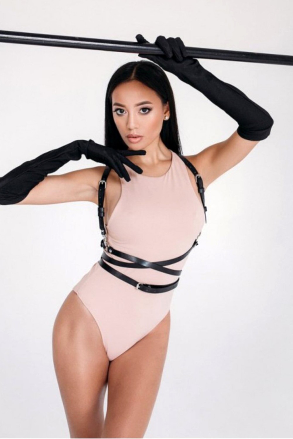 100100e Belden Dolanan Şık Deri Harness - APFT751 görsel 8