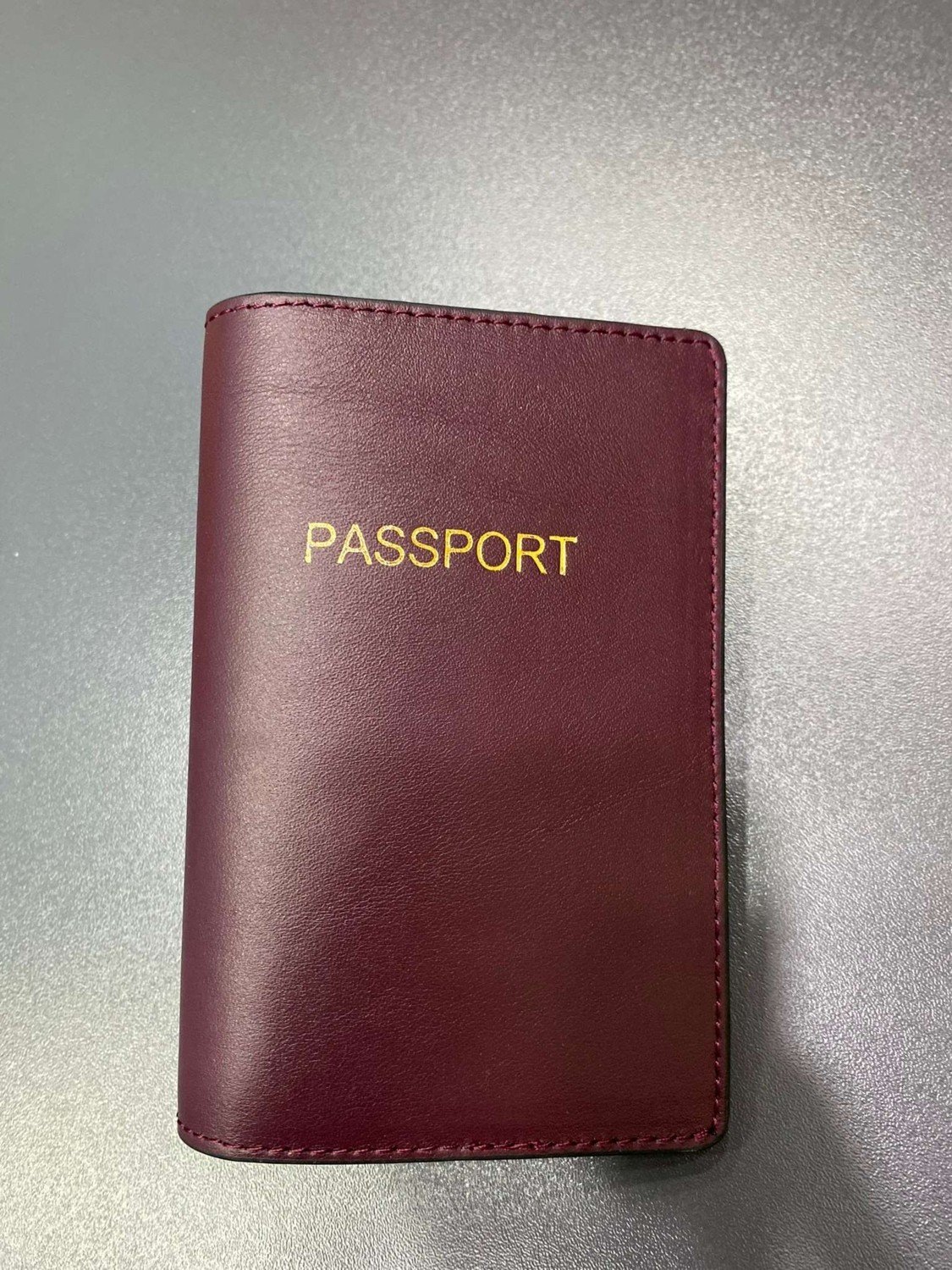 Seyahat Aksesuar Bordo Deri Pasaport Kılıfı