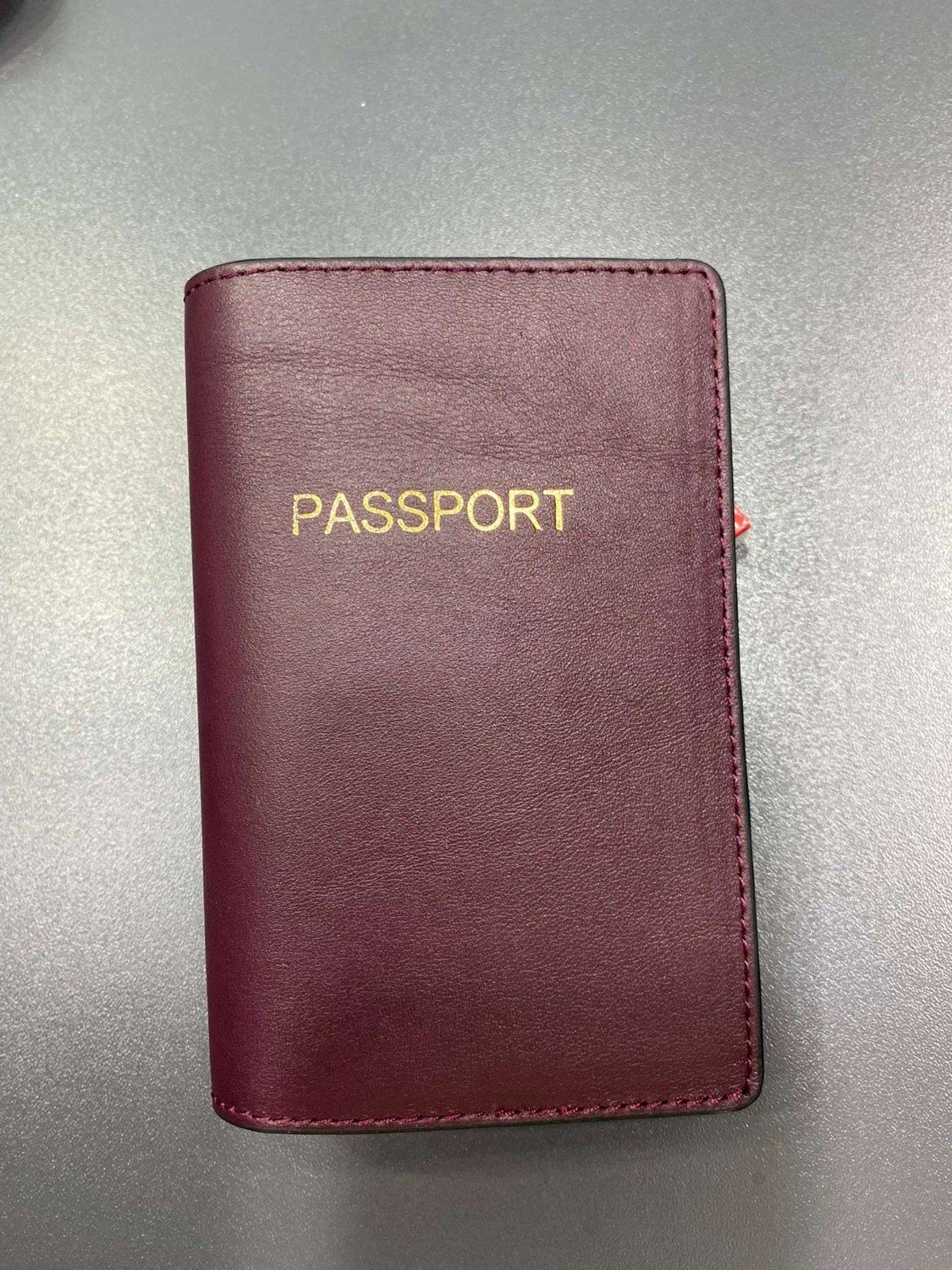 Seyahat Aksesuar Bordo Deri Pasaport Kılıfı görsel 4