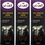 Vi-Vet Erkek Tüy Dökücü Krem Tüm Ciltler İçin 125 ml x 3 Adet Etkili Formül
