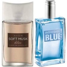 Avon Soft Musk Delice 50 ml Kadın Edt+ Indıvıdual Blue 100 ml Erkek Edt KM87545122115
