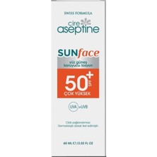 Cire Aseptine Sunface Spf 50+ Yüksek Koruma Uva +Uvb Yüz Güneş Koruyucu Losyon 60 ml