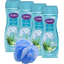 Duru Moods Deniz Mineralleri & Aloe Vera Duş Jeli +Duş Lifi ile Birlikte 4X450ML