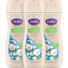 Duru Organic Fruits Hindistan Cevizi & Vanilya Duş Jeli 3 x 450 ml Enerji Verici Koku