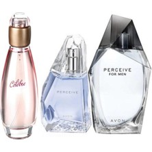 Avon Celebre Edt 50 ml Kadın + Perceive Edp 50 ml Kadın + Perceive Edt 100 ml Erkek 3lü Set